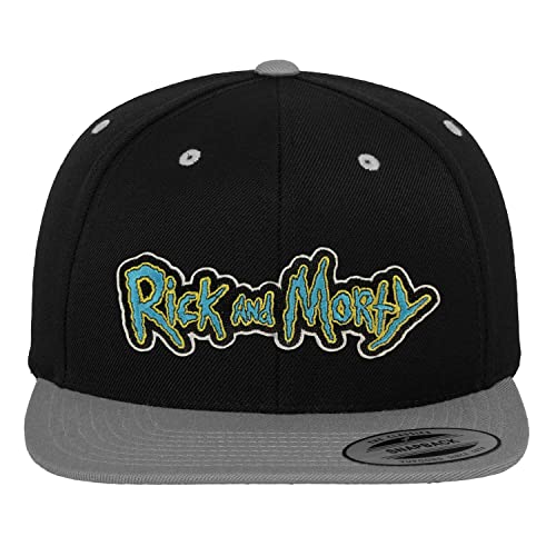 Rick and Morty Offizielles Lizenzprodukt Premium Snapback Cap (Schwarz-Dunkelgrau), Einheitsgröße von Rick and Morty