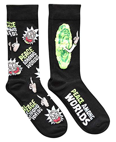 Rick and Morty Peace Among Worlds Herren Crew-Socken, 2 Paar von RICK AND MORTY