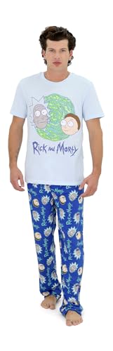 Rick and Morty Pyjama für Herren – Loungewear-Set für Herren – Rick & Morty Pyjamahose und Hemd, Geschenkbox-Set, Rick & Morty Sinking, L von Rick and Morty