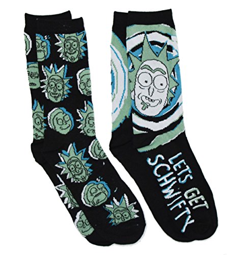 Rick and Morty Schwifty Portal Herren 2er Pack Crew Socken von Rick and Morty