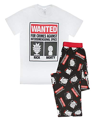 Rick and Morty Wanted Men's Pyjamas Poster T-Shirt and Lounge Pant's von Rick and Morty