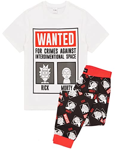 Rick and Morty Wanted Men's Pyjamas Poster T-Shirt and Lounge Pant's von Rick and Morty