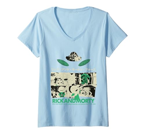 Damen Rick Und Morty Merch Rick Und Morty Forever T-Shirt mit V-Ausschnitt von Rick & Morty