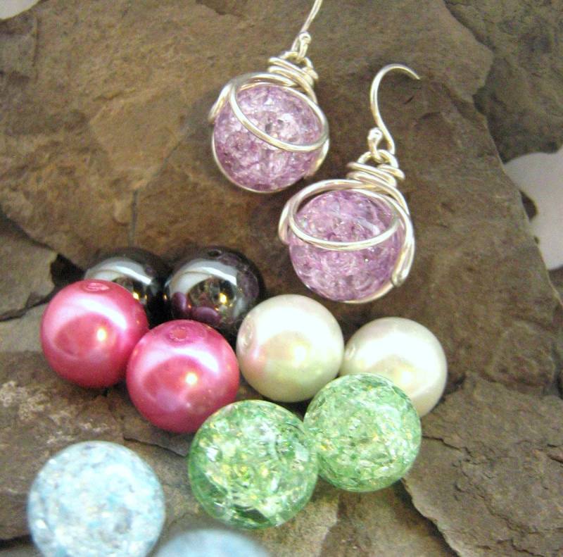 Pop in Ohrringe - Austauschbar Vielseitig Mit 10 Edelsteinmurmeln Neu Rickson Jewellery von RicksonJewelry