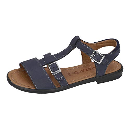 RICOSTA Mädchen Riemchensandalen KALJA, Weite: Mittel (WMS), verspielt detailreich freizeit leger römer-sandale sandalette,nautic,32 EU / 13 Child UK von RICOSTA