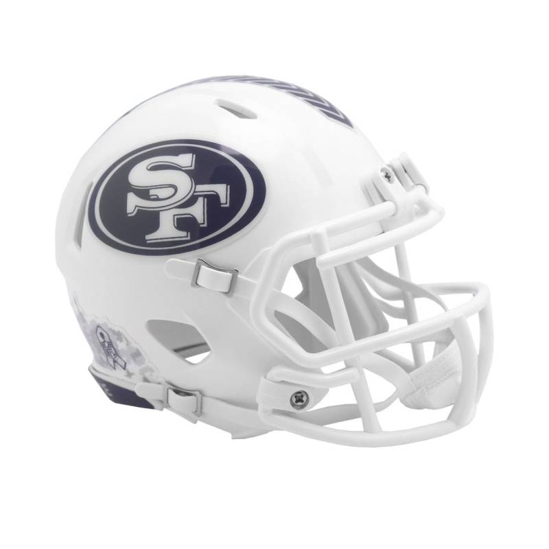 Riddell Speed Mini Football Helm SALUTE San Francisco 49ers von Riddell