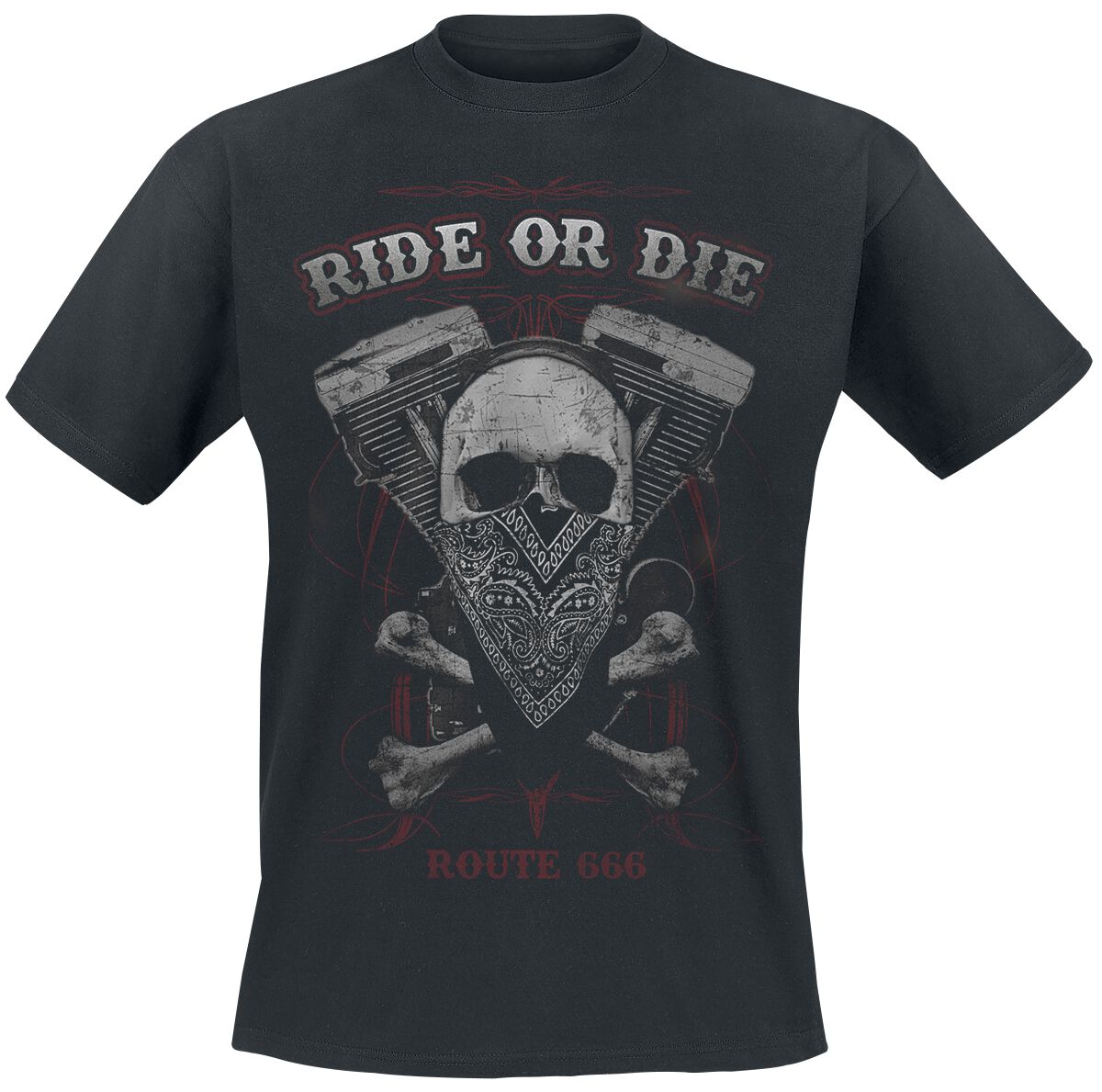 Ride Or Die - Rockabilly T-Shirt - M bis 3XL - für Männer - Größe 3XL - schwarz von Ride Or Die