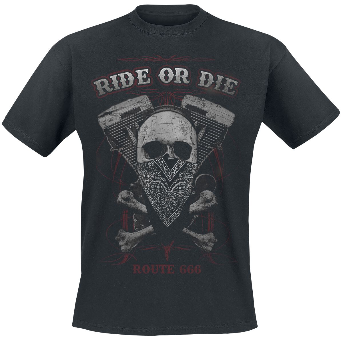 Ride Or Die - Rockabilly T-Shirt - M bis 3XL - für Männer - Größe L - schwarz von Ride Or Die