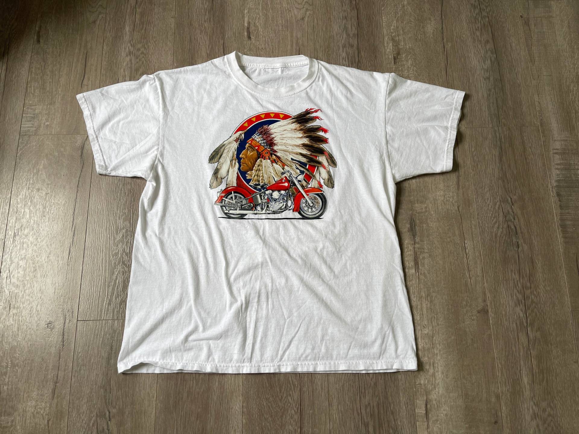 Weißes Biker Graphic T-Shirt von Ride2Freedom