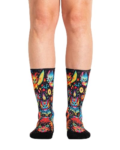 Ridefyl Unisex Ciclismo Crossfit Deporte-calcetines Casual Socken, Fröhlich, M/XL von Ridefyl
