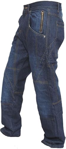 Rider Protec® Herren Motorradhose Jeans Cargohose mit Hüft- und Knieprotektoren und schützendem Aramid-Futter Bikerhose für Rennfahrer RP-IM-GRP von Rider Protec