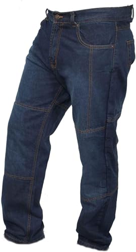 Rider Protec® Herren Motorradhose Jeans mit Hüft- und Knieprotektoren und schützendem Aramid-Futter Bikerhose für Rennfahrer RP 105/6 von Rider Protec