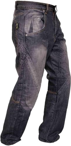 Rider Protec® Herren Motorradhose Jeans mit Hüft- und Knieprotektoren und schützendem Aramid-Futter Bikerhose für Rennfahrer RP 112/13 von Rider Protec