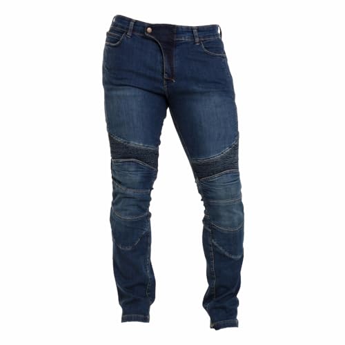 Rider Protec® Herren Motorradhose Jeanshose mit Hüft- und Knieprotektoren, Motorradhose mit schützendem Aramidfutter Bikerhose für Rennfahrer RP-022 von Rider Protec