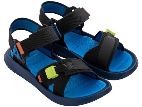 RIDER Herren RT PAPETE AD Durchgängies Plateau Sandalen, AA031 Blue/Black, 45/46 EU Schmal von GRENDENE