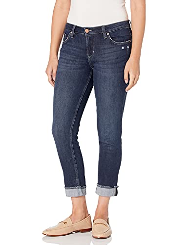 Riders by Lee Indigo Damen Fransen Manschette Boyfriend Jeans - Blau - 44 von Riders by Lee Indigo