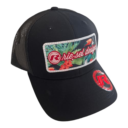 Riesel Design ® Basecap Snapback Cap, The Crow:n, 7-Fach verstellbar, Schwarz mit 3D-Logo-Stick von Rie:Sel Design