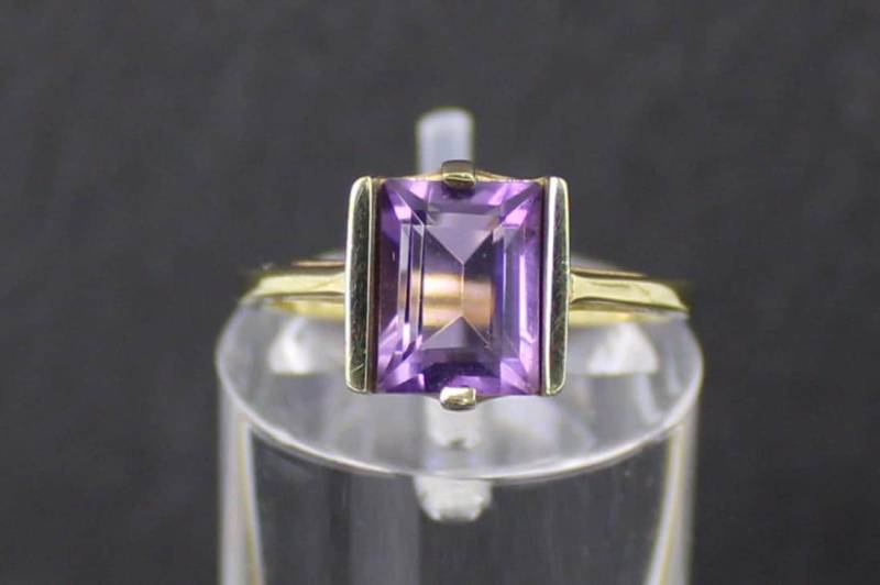 Amethyst-Goldring Aus 585Er Gelbgold, 14 Karat | Amethyst Gold Ring in 14K Gold von RiedAntik