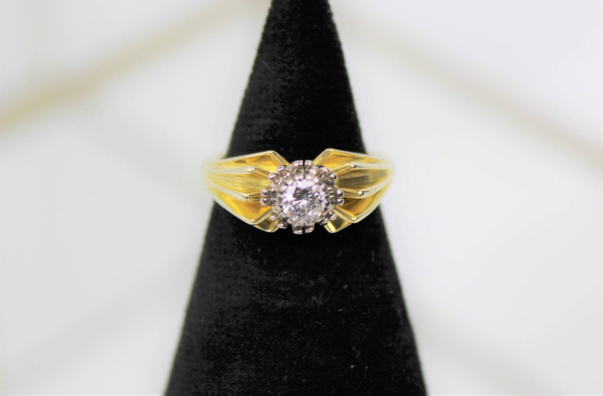 Diamantring Von Christian Bauer, 585Er Gold, 0.25 Ct. | Diamond Ring By 14 Diamond von RiedAntik