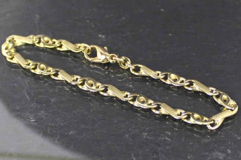 Goldarmband Aus 333Er Gelbgold | 8 Karat, Länge 19, 2 cm | Vintage 8K Gold Bracelet von RiedAntik
