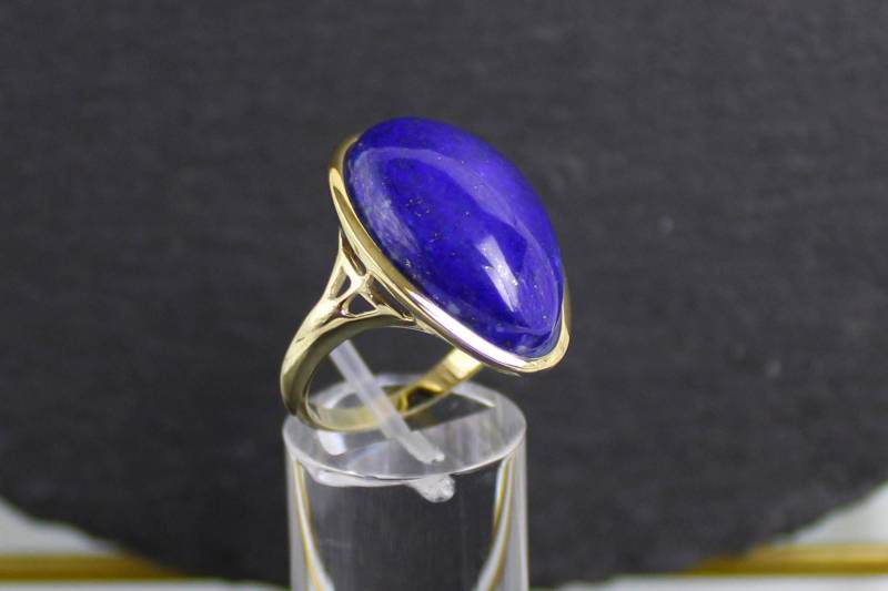 Lapislazuli-Goldring Aus 375Er Gelbgold, 9 Karat | Lapis Lazuli Gold Ring in 375 Yellow Gold, Carat Lapislazuli-Goldring Aus 375Er Gelbgold, 9 Karat | Lapis Lazuli Gold Ring in 375 Yellow Gold, Carat von RiedAntik