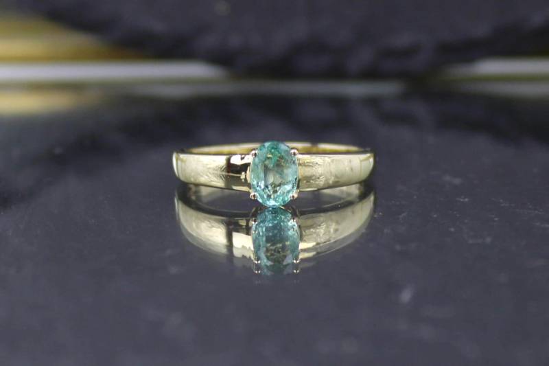Smaragdring, Goldring, 375Er Gelbgold, 9 Karat | Emerald Gold Ring, 9K Gold von RiedAntik