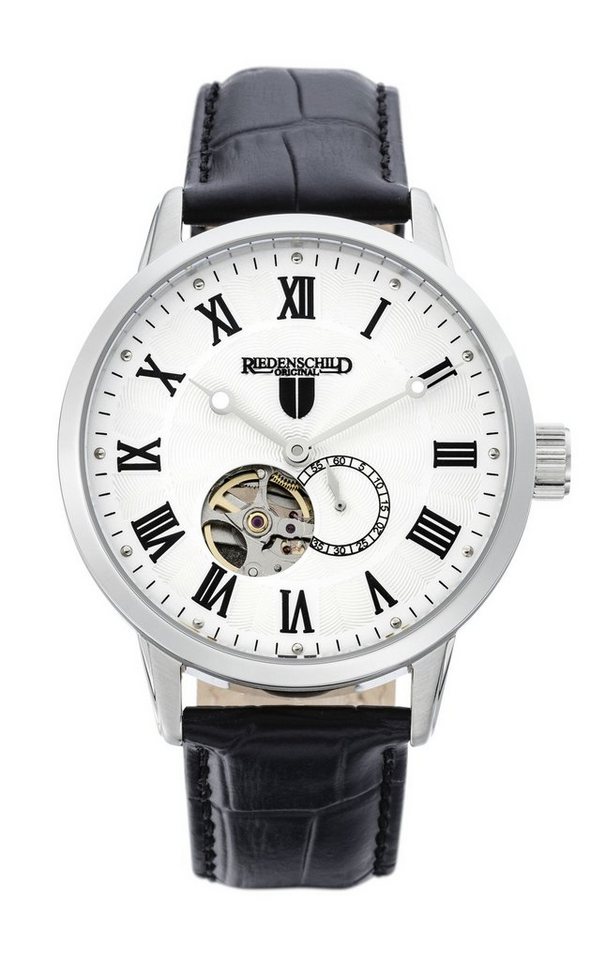 Riedenschild Automatikuhr RS7601-01 Herrenuhr Open Heart Lederband Schwarz 42 mm von Riedenschild