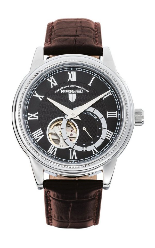 Riedenschild Automatikuhr RS7607-02 Herrenuhr Open Heart Lederband Braun 42 mm von Riedenschild