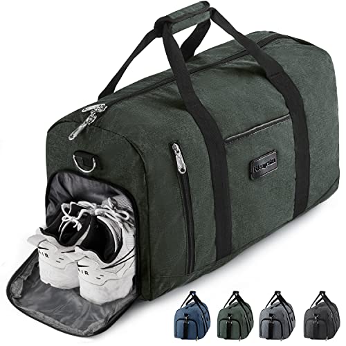 Rieeyrslza Sporttasche mit Schuhfach Reisetasche für Damen und Herren Große Wasserdicht Fitnesstasche Fitness Trainingstasche Handgepäck Tasche mit Schulterriemen (Armee Grün o1) von Rieeyrslza