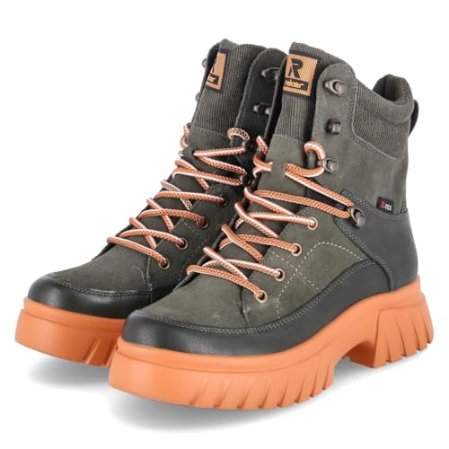 Rieker Evolution Damen Stiefeletten/Boots Farbe Grün Kombi Leder-Synthetik-Mix wasserfest, isolierend Größe 43 EU von Rieker Evolution