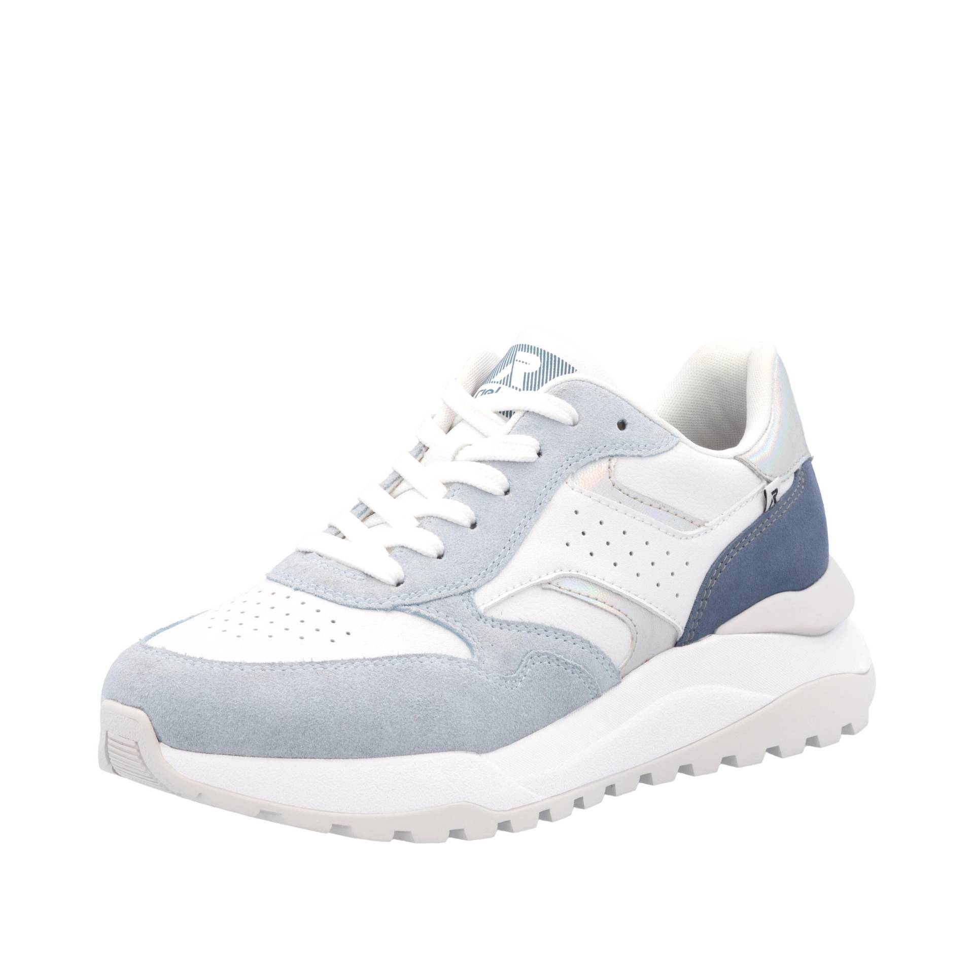 FSK Damen Halbschuhe bleu/weiss/weiss/perlmutt/jeans - Gr. - 43 von Rieker