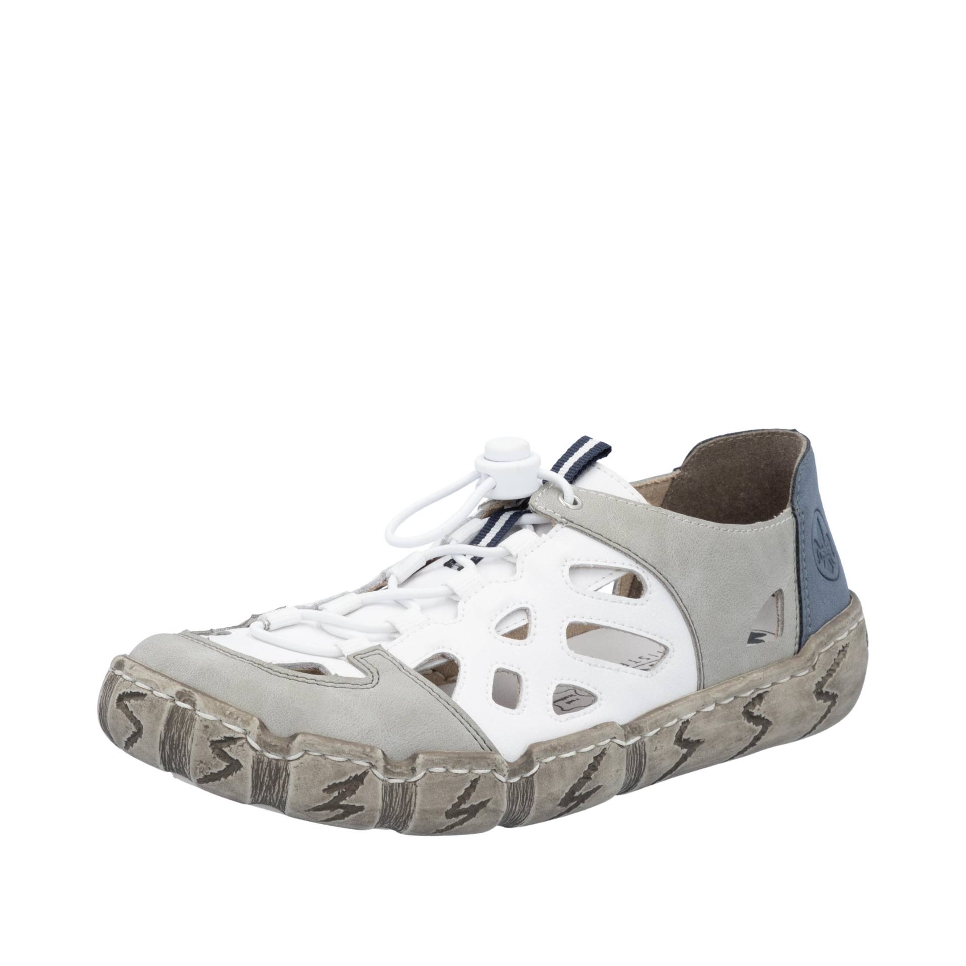 FSK Damen Halbschuhe cement/weiss/jeans - Gr. - 39 von Rieker