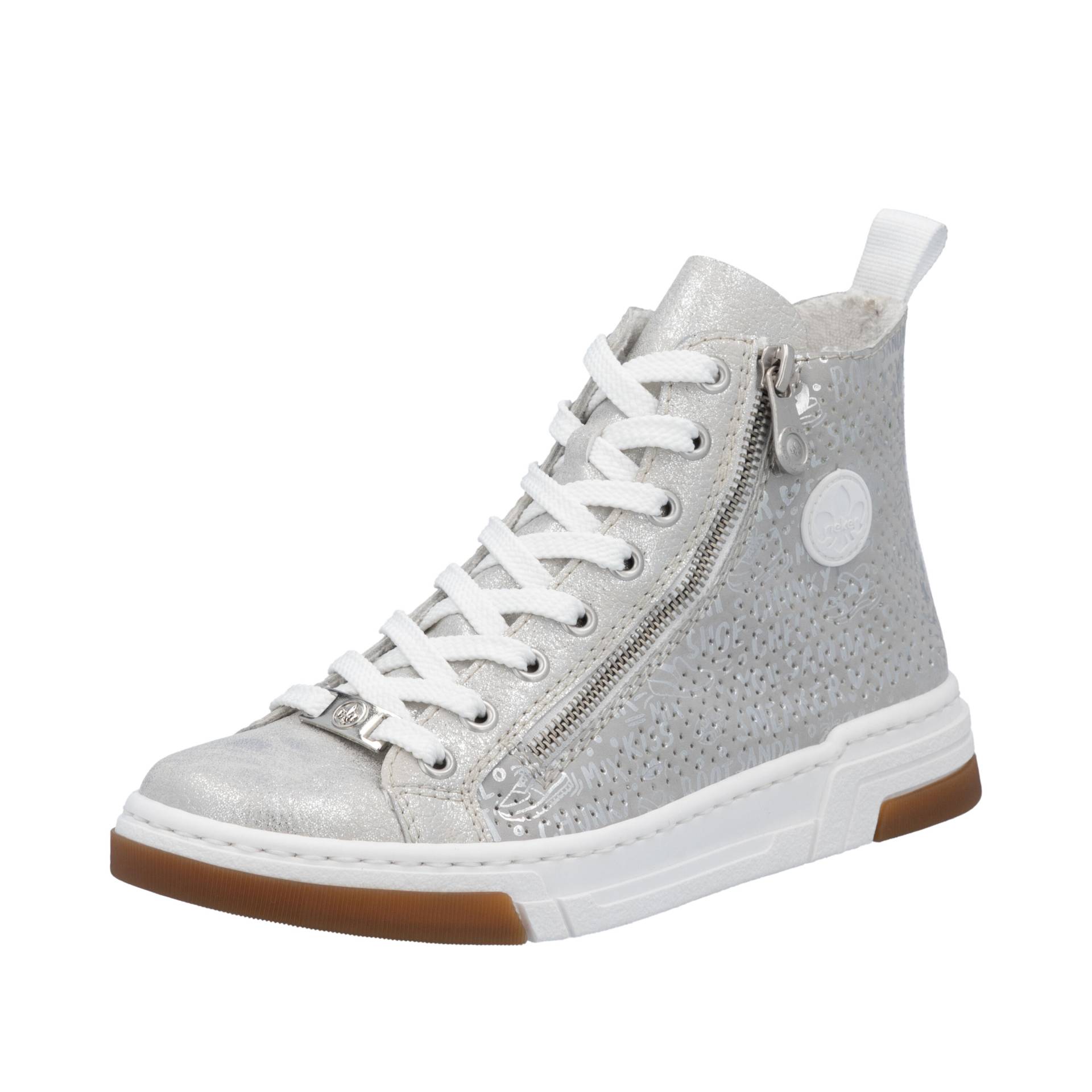 FSK Damen Halbschuhe fog-silver/frost-silver - Gr. - 42 von Rieker