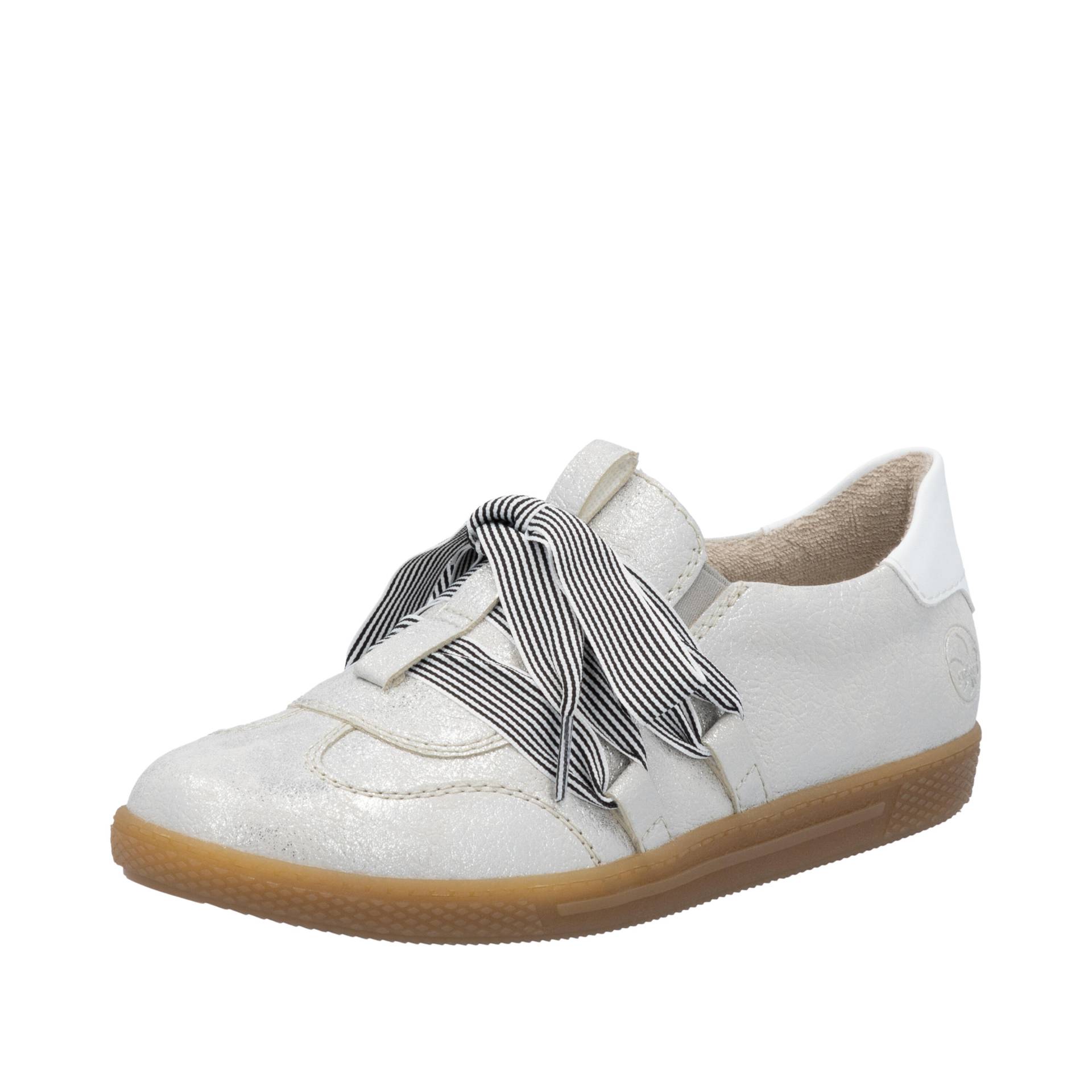 FSK Damen Halbschuhe fog-silver/weiss - Gr. - 40 von Rieker