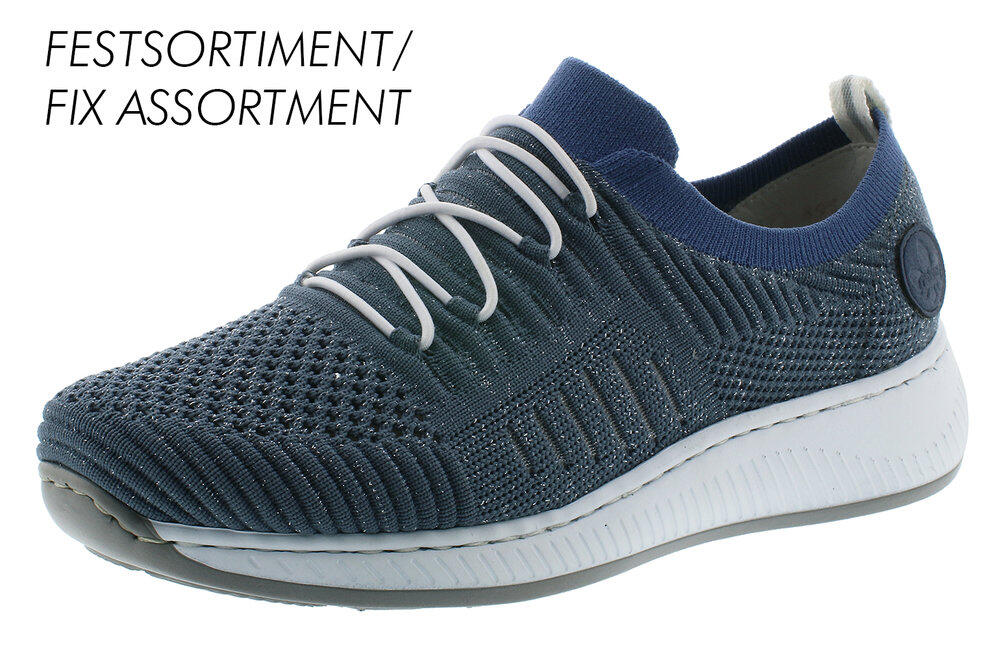 FSK Damen Halbschuhe mare-silver/jeans - Gr. - 42 von Rieker