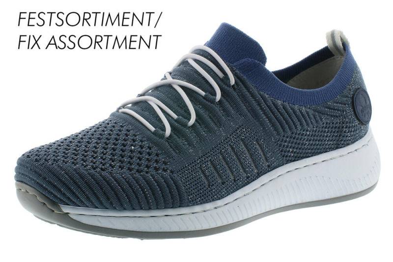 FSK Damen Halbschuhe mare-silver/jeans - Gr. - 42 von Rieker