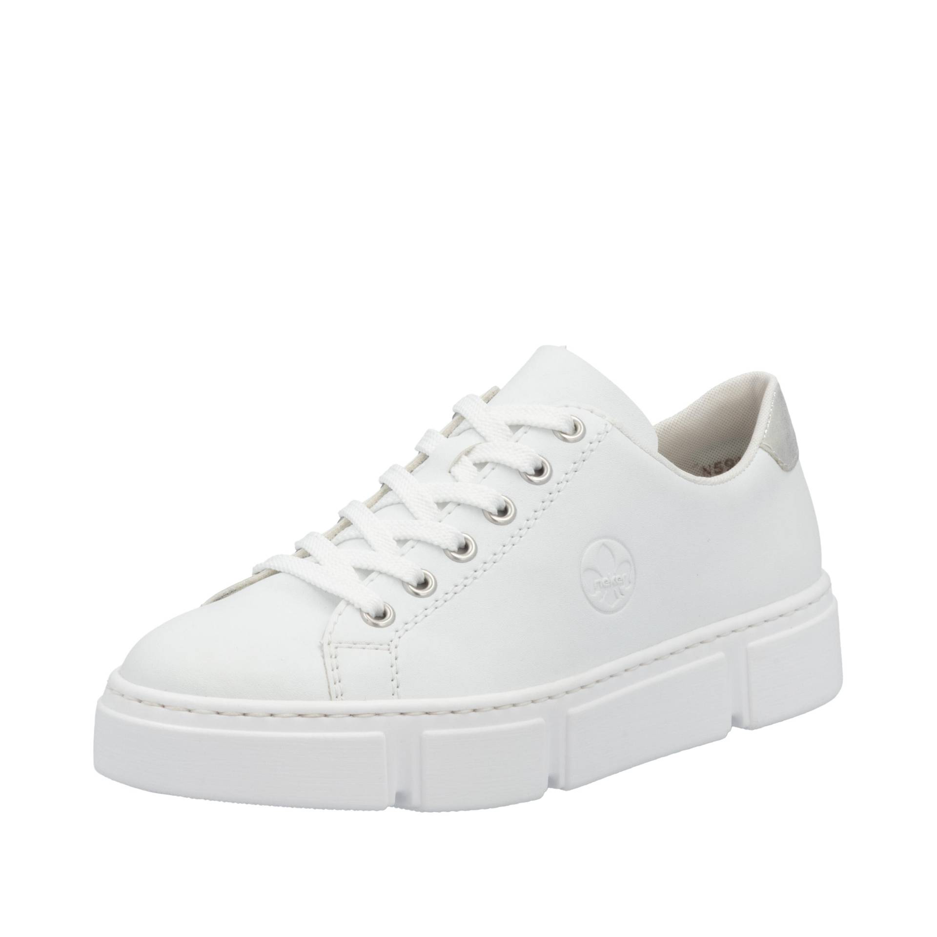 FSK Damen Halbschuhe weiss/fog-silver - Gr. - 43 von Rieker