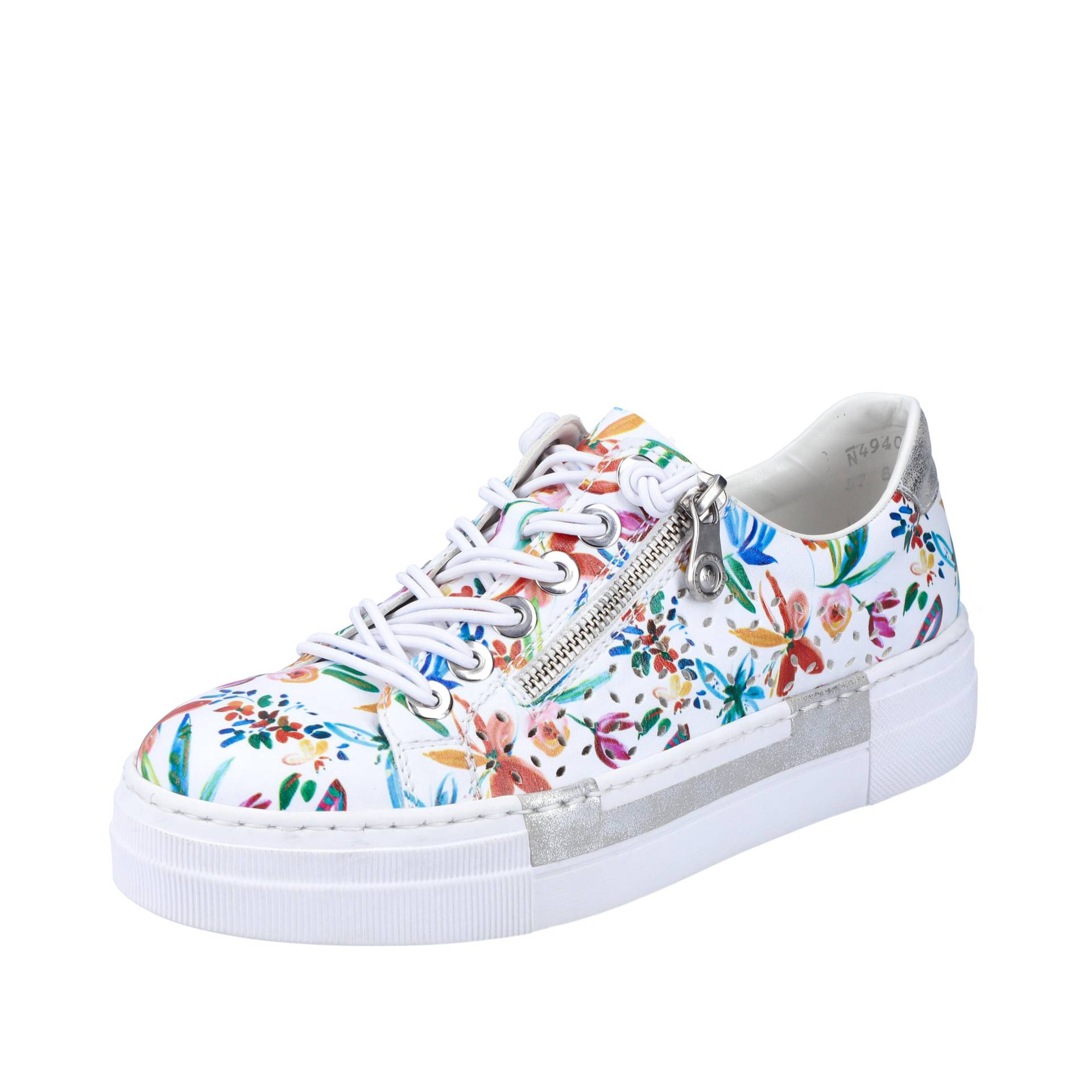 FSK Damen Halbschuhe weiss-meadow/fog-silver - Gr. - 38 von Rieker