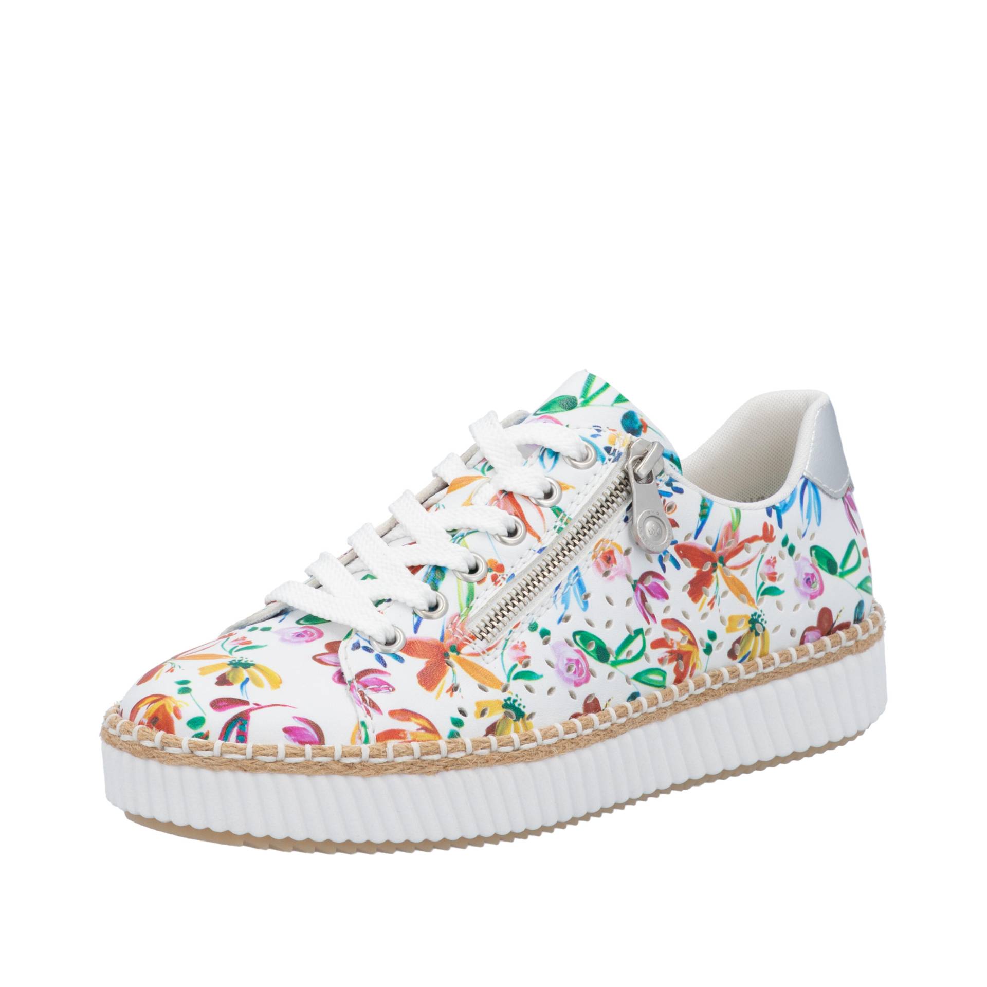 FSK Damen Halbschuhe weiss-meadow/silber - Gr. - 37 von Rieker