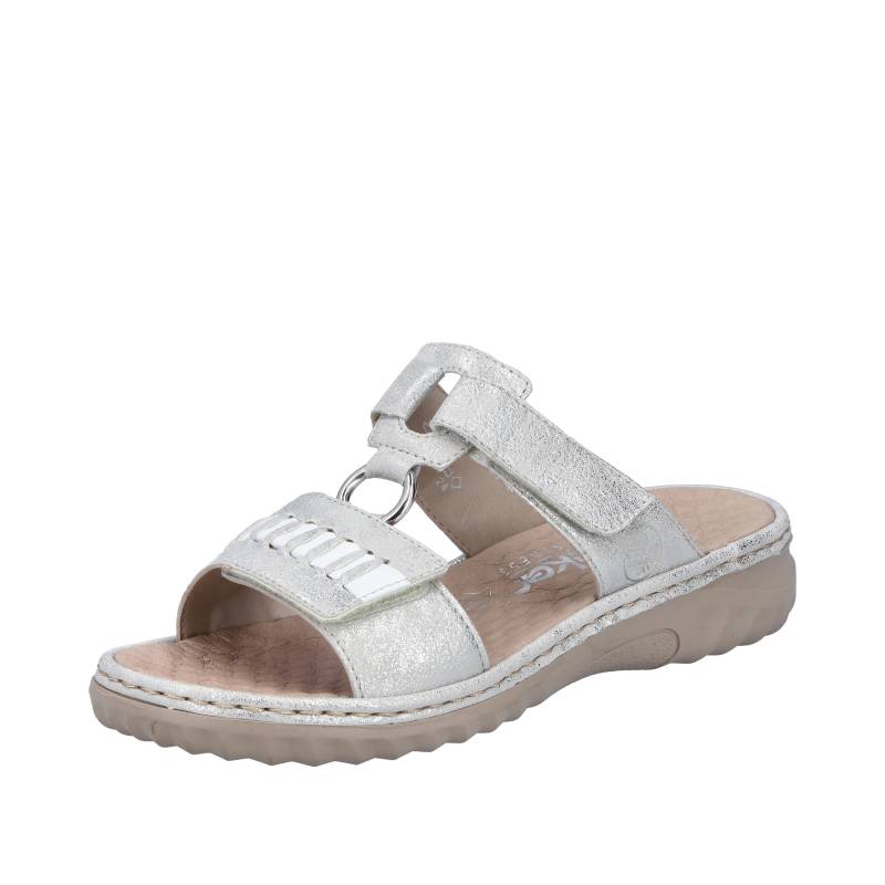 FSK Damen Sandalen fog-silver/weiss - Gr. - 39 von Rieker
