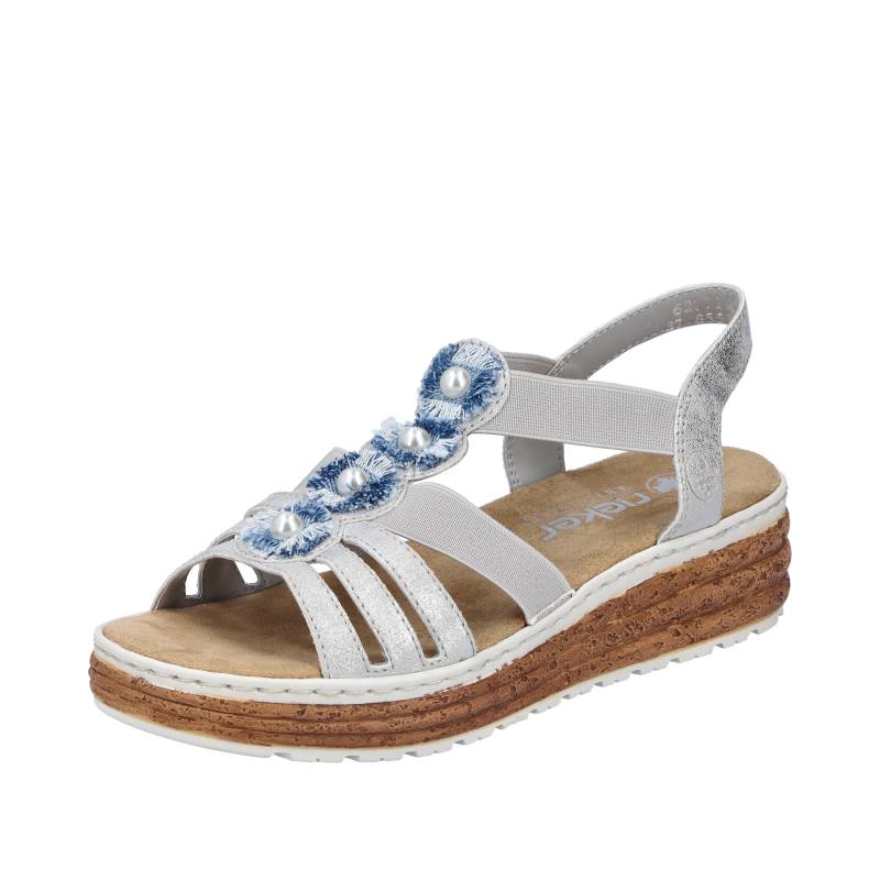 FSK Damen Sandalen fog-silver - Gr. - 38 von Rieker