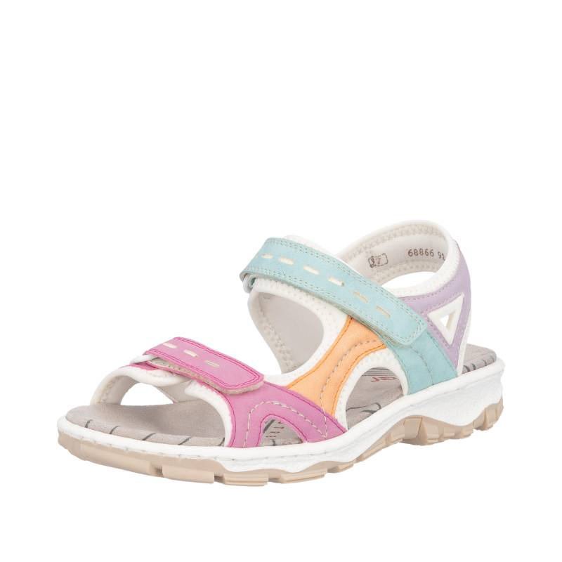 FSK Damen Sandalen lipstick/aprikot/lagune/mauve/reinweiss - Gr. - 39 von Rieker