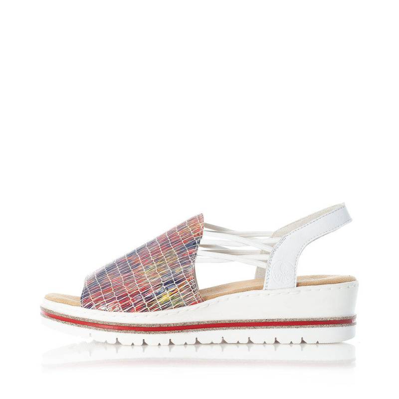 FSK Damen Sandalen rot-multi/weiss - Gr. - 40 von Rieker