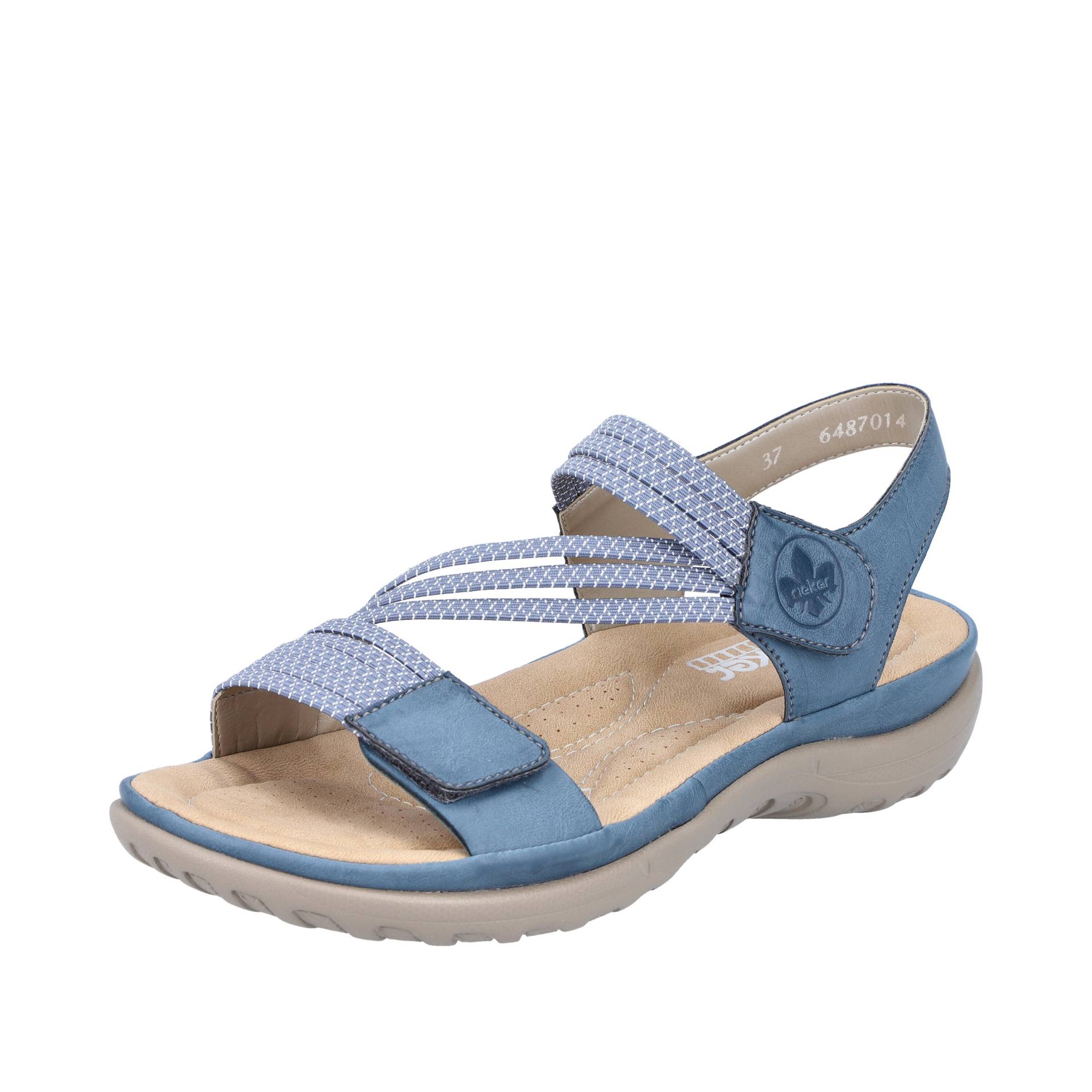 FSK Damen Sandalen royal/jeans-weiss - Gr. - 38 von Rieker