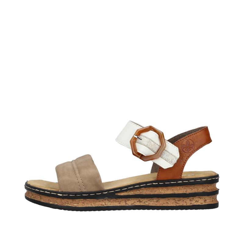 FSK Damen Sandalen shell/offwhite/beige-gold/cayenne - Gr. - 39 von Rieker