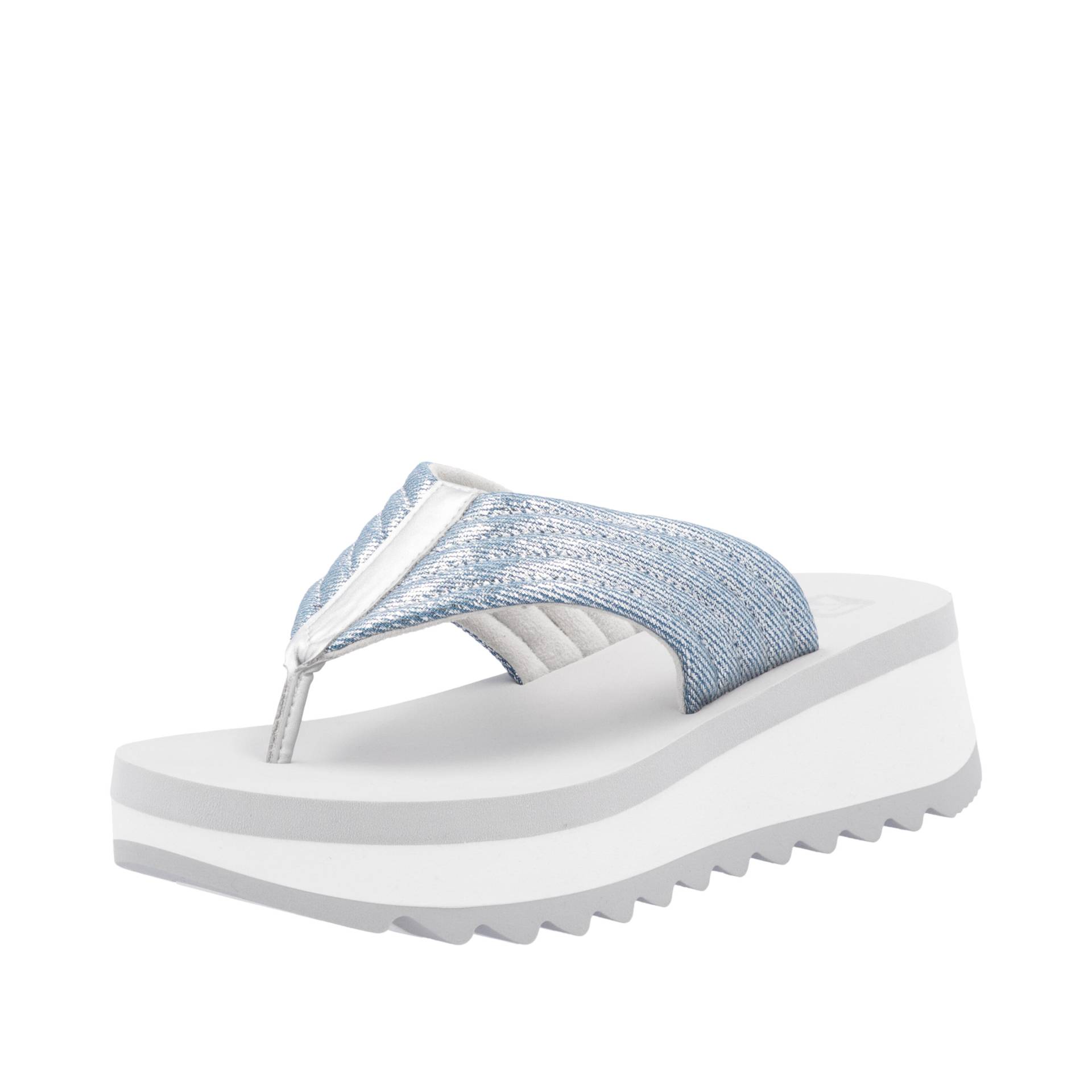 FSK Damen Sandalen silver/jeans-silver - Gr. - 40 von Rieker