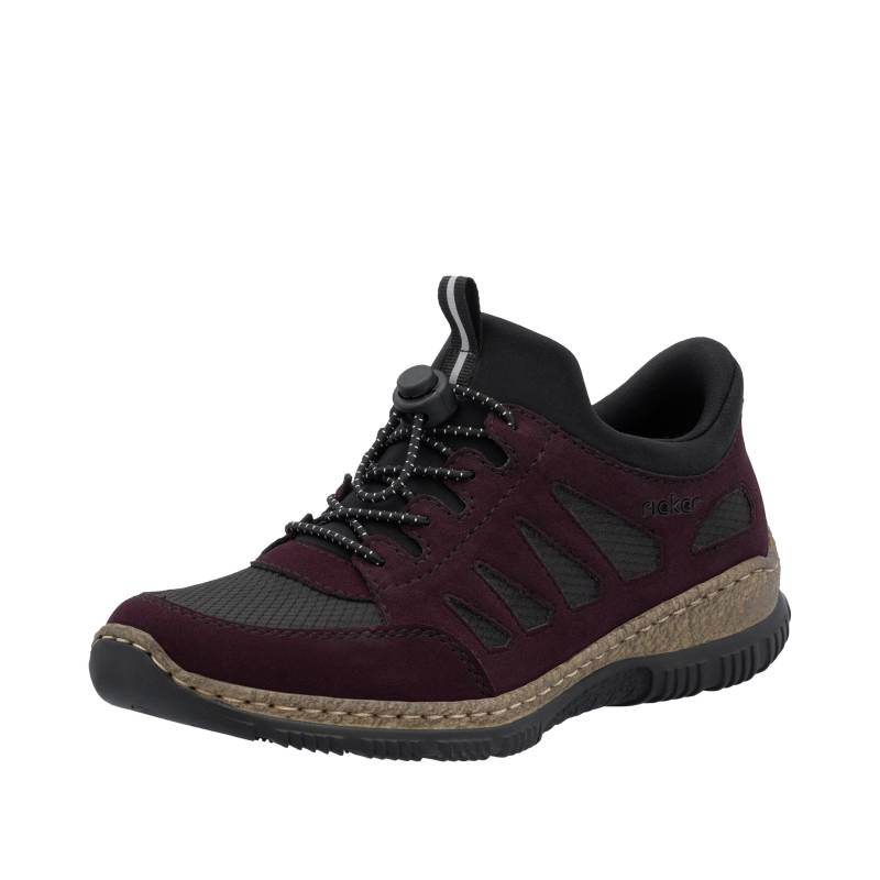 HWK Damen Halbschuhe brombeer/schwarz/schwarz - Gr. - 38 von Rieker