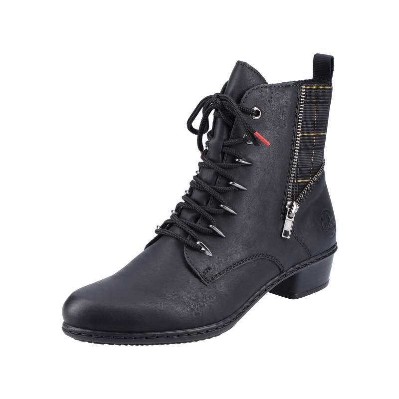 HWK Damen Stiefel schwarz/schwarz-gold - Gr. - 37 von Rieker