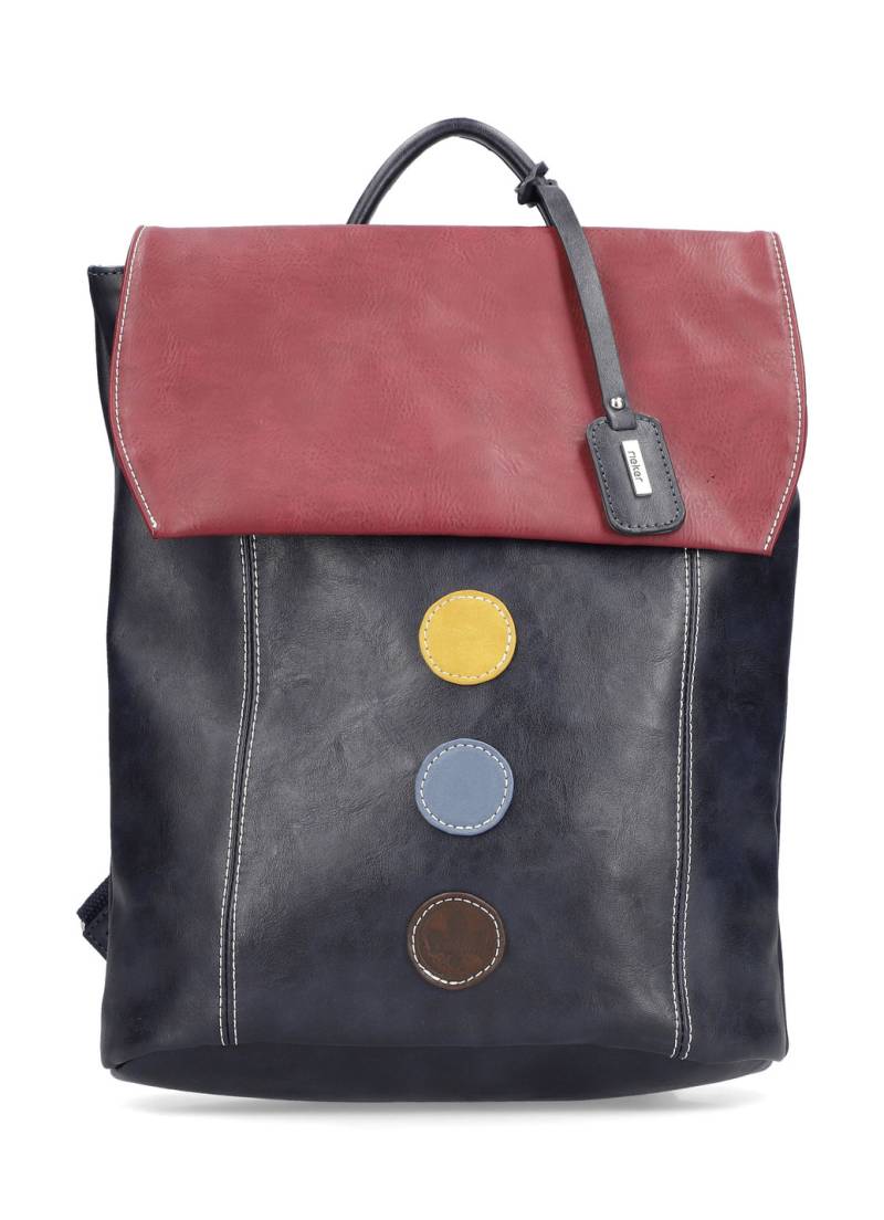Rieker, Rucksack, Damen, mit bunten Applikationen, Marine-Bordeaux Rieker, Rucksack, Damen, mit bunten Applikationen, Marine-Bordeaux von Rieker