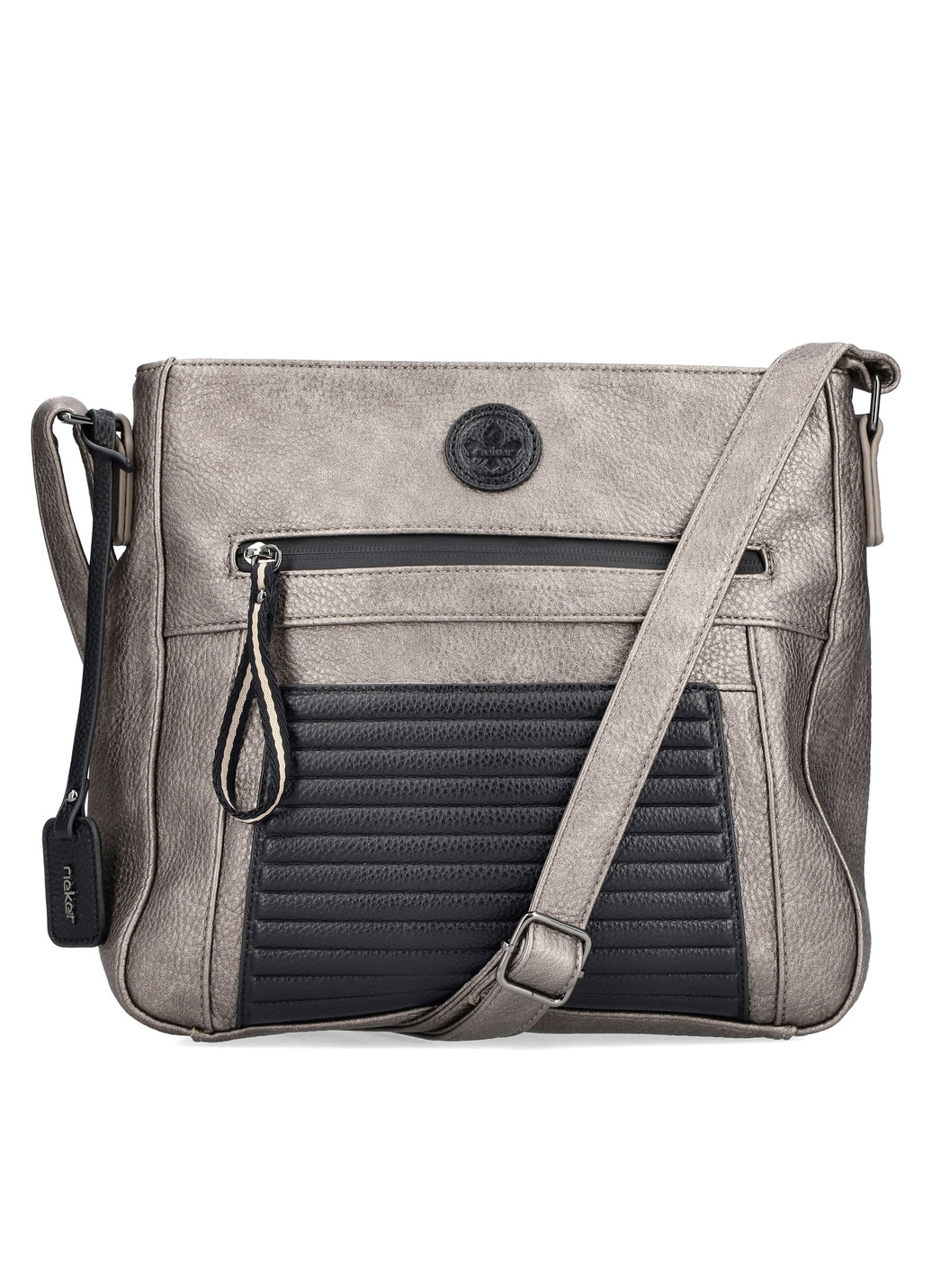 Rieker, Tasche, Damen, mit Magnetverschluss-Vorfach, Bronze-Schwarz von Rieker